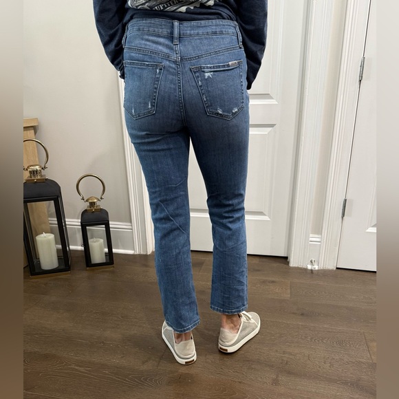 Joe's Jeans Straight Leg in Distressed Blue - Picture 6 of 7